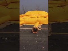 Verwendung des lebensrettende Luftkissen und Aufblasen des lebensretenden Luftkissen