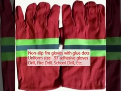 Nicht rutschfähige Feuerwehrhandschuhe mit Klebepunkten Uniform Größe 97 Kleberhandschuhe Bohrer, Feuerwehrbohrer, Schulbohrer usw.