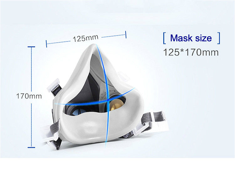 Reusable KN95 Half Face Gas Mask Dust Absorbing Respirator With Air Filtration