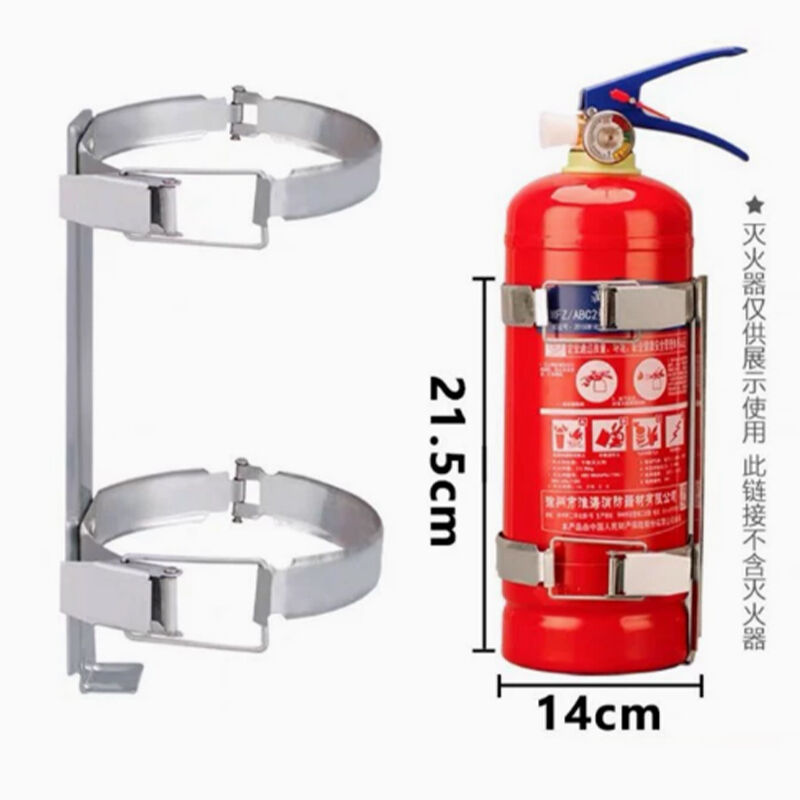 Fire Extinguisher Bracket For 4KG Models Red Iron Plate Wall Mount Holder With 2cm Ring For Office Factory Warehouse Safety Equipment