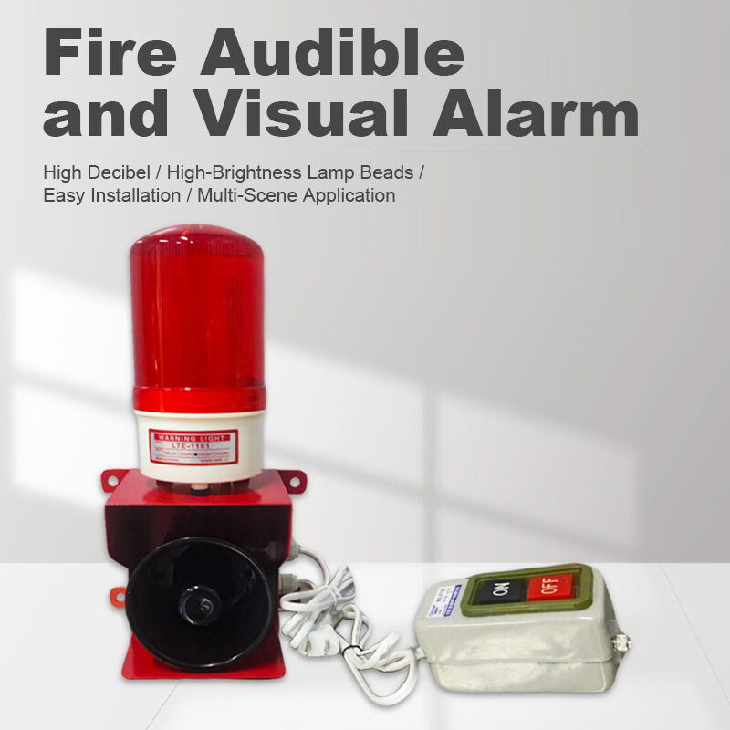 High Decibel Fire Alarm Strobe Light 120dB Wall Mount Fire Alarm Strobe Horn For Factory Warehouse Industrial Safety Warning System