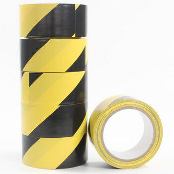 Schwarz-gelb PVC-Warnband Brandschutztechnik Verkehrswarnlinie, schwarz-gelb Spiegelband