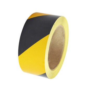 Schwarz-gelb PVC-Warnband Brandschutztechnik Verkehrswarnlinie, schwarz-gelb Spiegelband